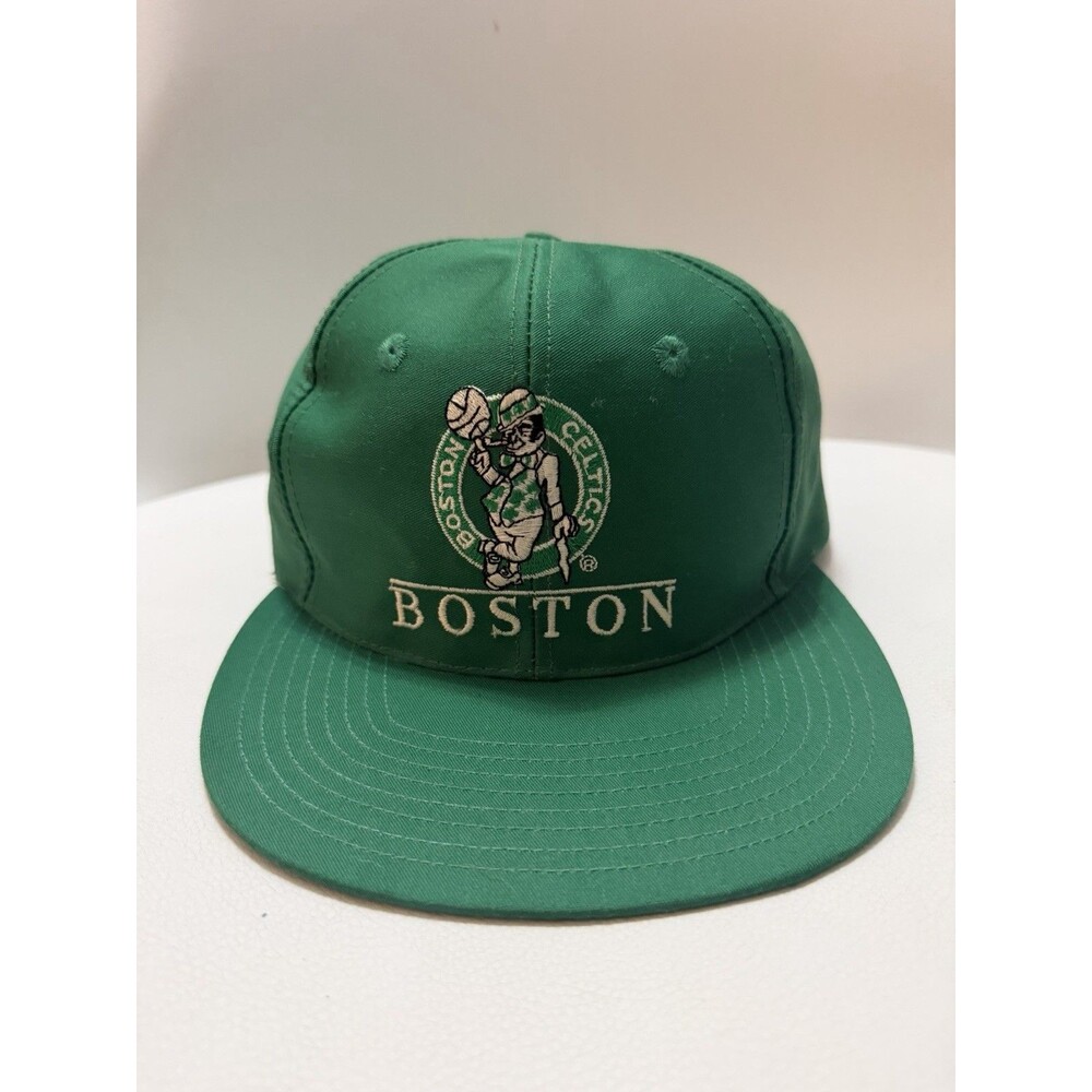 Vintage NBA Boston Celtics LOGO Snapback Cap Hat 90s Green Twins Enterprise